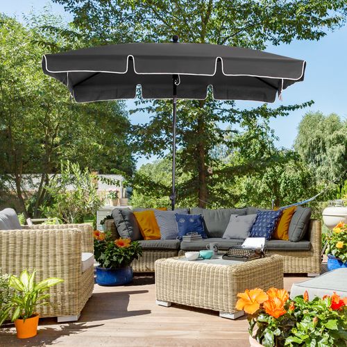Parasol De Plage, Parasol De Jardin, Parasol De Balcon, Protection Solaire Inclinable, ,gris