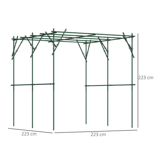 Arc En Métal Inoxydable Pour Plantes Grimpantes Avec Design Triangulaire 223x223x223 Cm