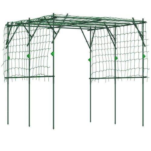 Arc En Métal Inoxydable Pour Plantes Grimpantes Avec Design Triangulaire 223x223x223 Cm
