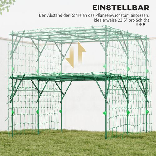 Arc En Métal Inoxydable Pour Plantes Grimpantes Avec Design Triangulaire 223x223x223 Cm