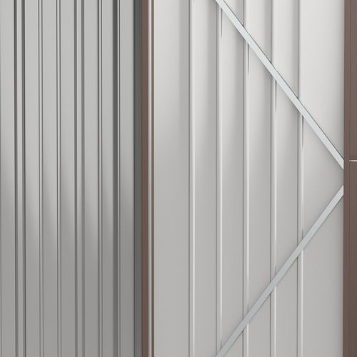 Cabane De Jardin En Métal Galvanisé 1,34 M² Toiture à Pignon, Brun 161,5 X 94,5 X 196 Cm