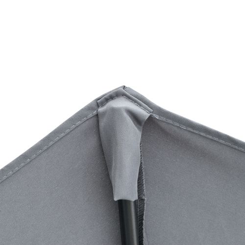 Parasol Semi-circulaire 2x2 M, Support, Imperméable, Jardin, Terrasse, Balcon, Gris Foncé