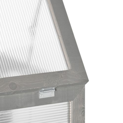 Serre 3 Niveaux En Bois Et Polycarbonate, Étanche, Supporte 15 Kg Par Étagère, Gris Foncé