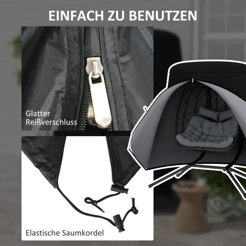 Housse Étanche 300d Oxford Avec Protection Uv Pour Fauteuil Suspendu Ø196x230h Cm