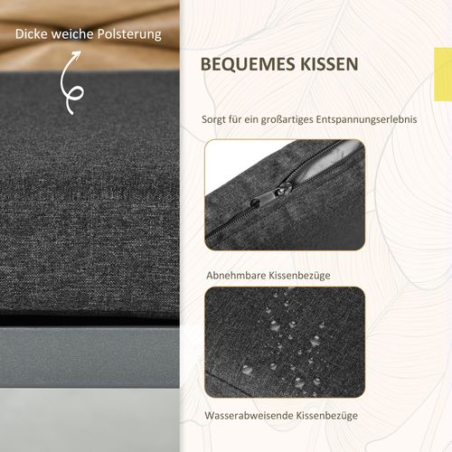 Chaises De Jardin En Métal, Résistantes Aux Intempéries, Design Moderne, Noir