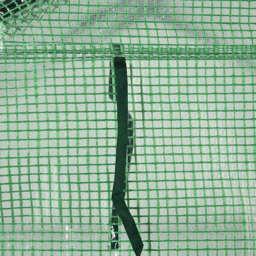 Serre De Jardin En Acier Et Plastique Pe, Beurrable Avec 8 Étagères, Porte, Vert