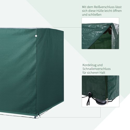 Housse De Protection En Polyester Étanche Avec Protection Uv 215x155x150cm Pour Meubles Et Jardin