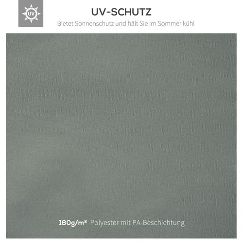 Toit De Rechange Polyester - 300x400 Cm Pour Pavillon En Métal ,gris Foncé