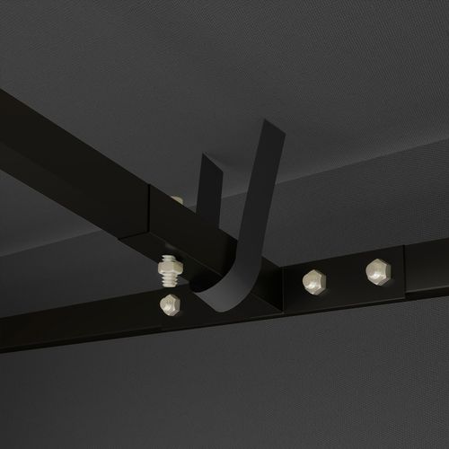 Housse De Pavilion 3 X 3 M En Tissu Oxford 370 G/m² Étanche, Gris Foncé