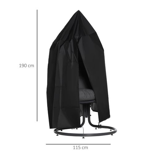 Housse Étanche En Oxford 210d Pour Fauteuil Suspendu Ø115x190 Cm, Résistante