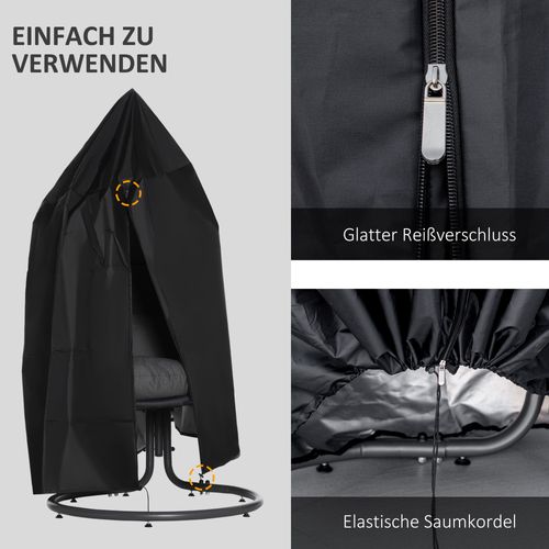 Housse Étanche En Oxford 210d Pour Fauteuil Suspendu Ø115x190 Cm, Résistante