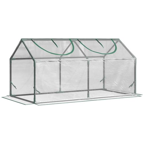Serre De Jardin En Pvc Transparent 120x60x60 Cm Avec Fenêtre, Pour Tomates Et Plantes
