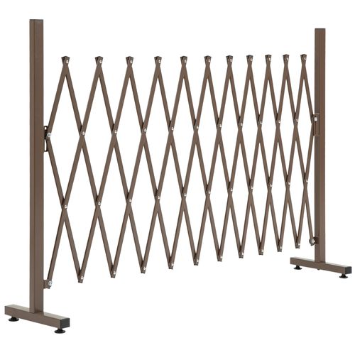 Grille Extensible En Aluminium, Idéale Pour Le Jardin, H103,5 Cm, Marron, 35-300 Cm