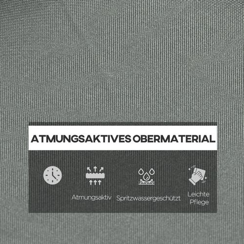 Coussin De Chaise Longue En Polyester, Mousse, 196 X 55 X 8 Cm, Gris Foncé