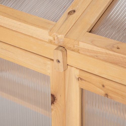 Serre Miniature En Bois, Abri De Jardin Avec Fenêtre, Double Porte, 3 Étagères, Brun