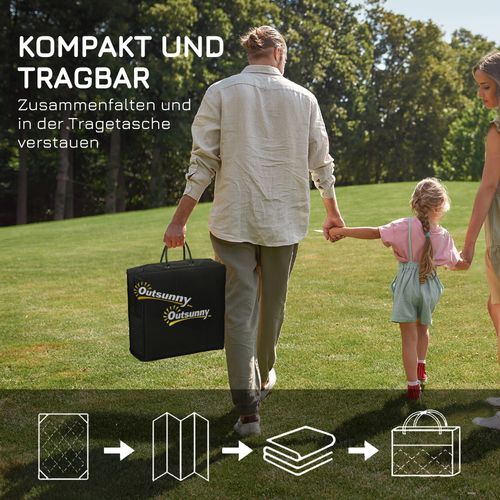 Tapis D'extérieur Réversible 182x274cm En Plastique Imperméable Avec Sac De Transport