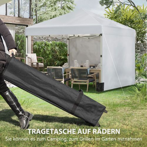 Tonnelle Pliable Avec Sac De Sable, 291 X 291 Cm, Gris Clair