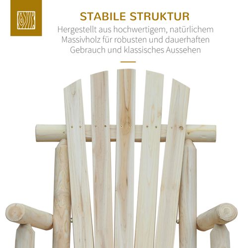 Fauteuil à Bascule En Bois De Sapin, Naturel