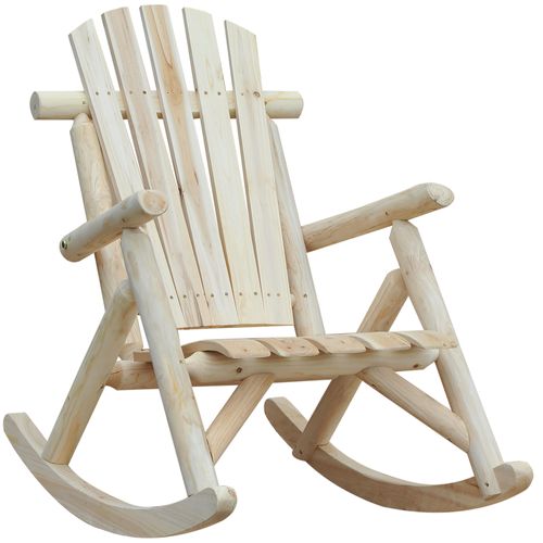Fauteuil à Bascule En Bois De Sapin, Naturel
