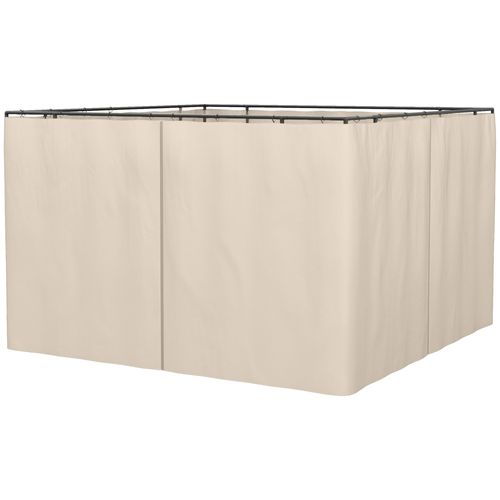 Côté De Pavillon En Polyester Robuste, Durable, 3x3m, 302l X 205h Cm, Beige