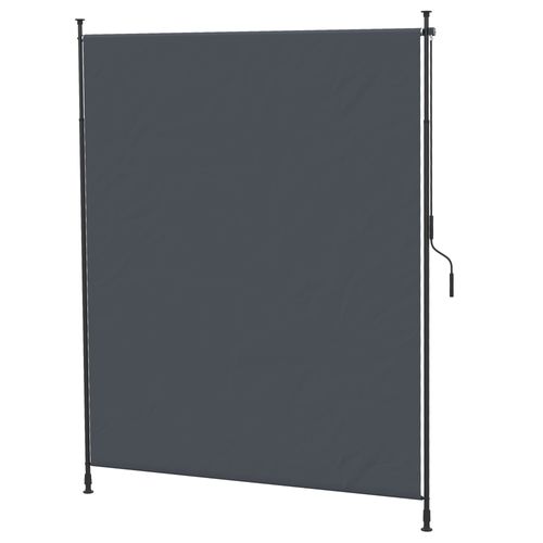 Store De Protection Verticale 200 X 292 Cm Aluminium Réglable, Gris
