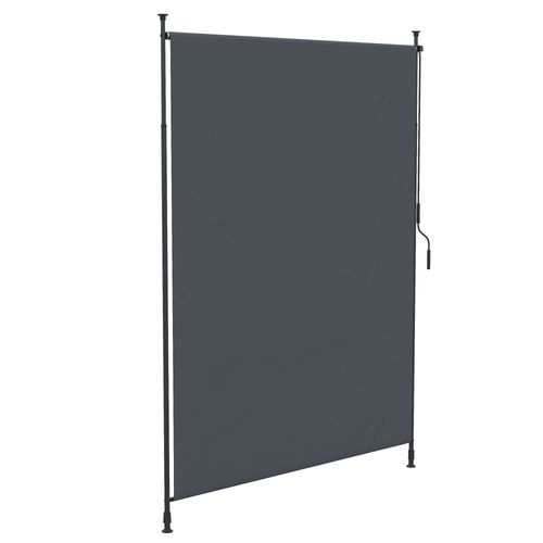 Store De Protection Verticale 200 X 292 Cm Aluminium Réglable, Gris