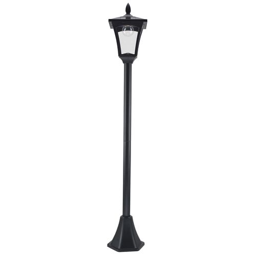 Lanterne Solaire LED 40 Lm Pour Allée Extérieure 18x18x160 Cm, Noir