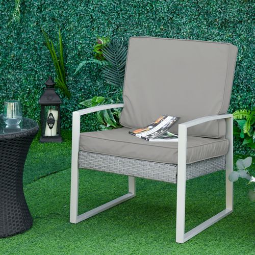 Coussin De Siège 2 Pièces, Tissu, Épaisseur 7 Cm, Avec Fermeture Éclair, Gris Clair