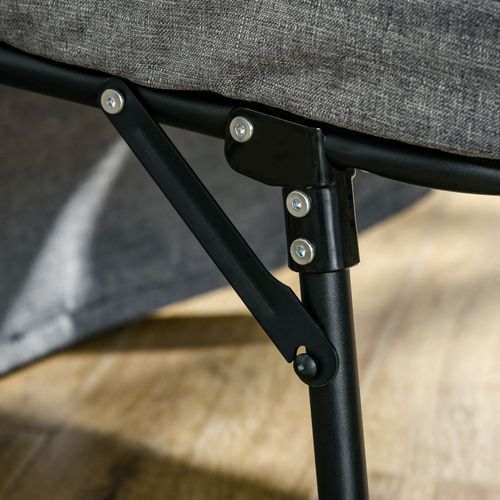 Lit D’appoint 4-en-1 Pliant, Fauteuil Ottomane, Matelas 8 cm, Structure Acier, 188×75×38 cm