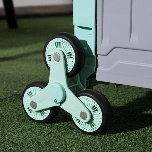 Caddie Pliable 80 Kg Avec Poignée Télescopique Et Couvercle, , Vert