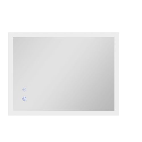 Miroir LED 70 X 50 Cm, Interrupteur Tactile, Fonction Mémoire, Anti-buée, 3 Couleurs De Lumière