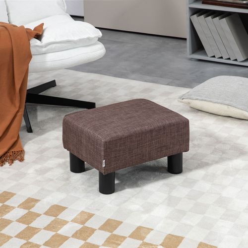 Pouf Rectangulaire En Tissu, Charge Maximale 100 Kg, 40 X 30 X 24 Cm, Brun