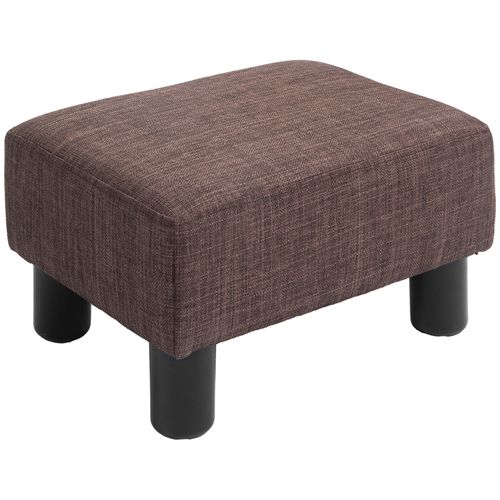 Pouf Rectangulaire En Tissu, Charge Maximale 100 Kg, 40 X 30 X 24 Cm, Brun