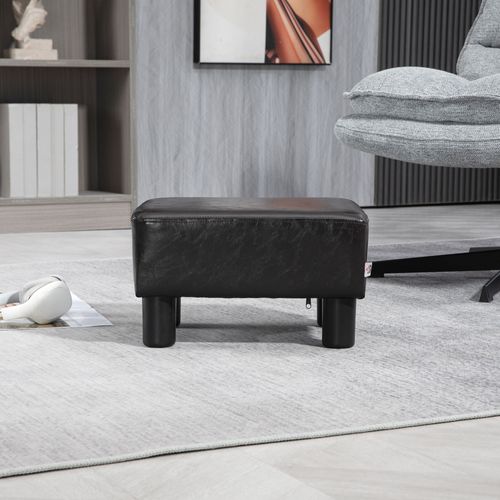 Pouf Repose-pieds Rectangulaire, Similicuir, Ottoman 100 kg Max, Salon Ou Café