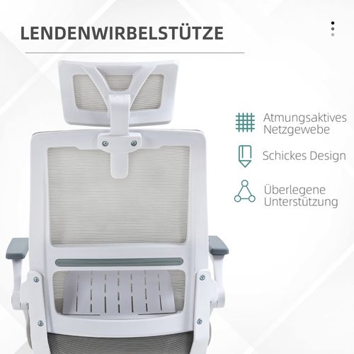 Chaise En Maille, Ergonomique, Appui-tête Et Accoudoirs Réglables, Soutien Lombaire