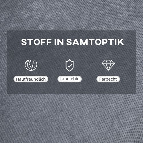 Fauteuil Relax En Tissu, Avec Repose-pieds, Dossier Réglable, Coussins Inclus, Gris