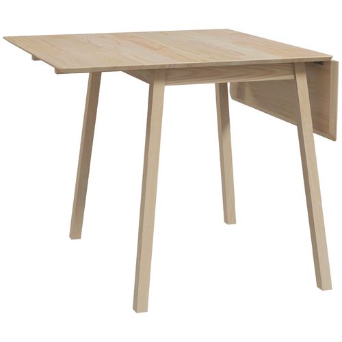 Table Pliante En Bois Pour 2-4 Personnes, 110 X 86 X 75 Cm, Idéale Pour Petits Espaces, Naturelle