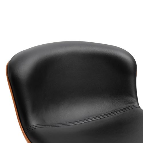 2 Tabourets De Bar Cuisine Réglables En Hauteur, Pivotants, Simili Cuir, 46 X 53,5 X 85-106 Cm, Noir