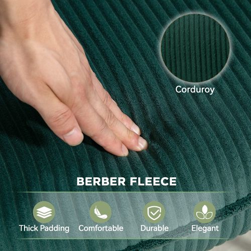 Fauteuil à Bascule Avec Imitation Cordage, Vert Foncé, Pour Salon