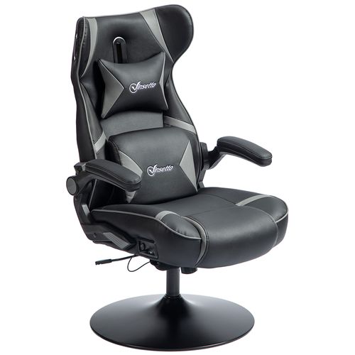 Chaise Gaming Noire/grise, Bascule Et Inclinaison, Haut-parleur, Ergonomique, 120 kg Max
