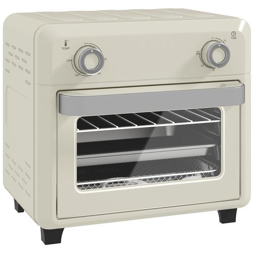 Mini Four à Convection 10l Inox 2 En 1 Avec Grille, Plaque Et Tiroir à Miettes, 80 °c-230 °c, 1000w