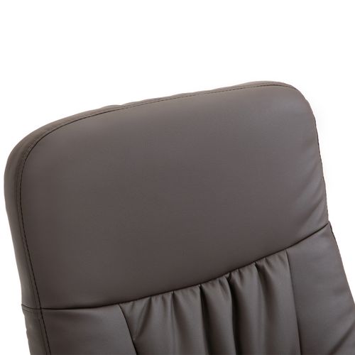 Lot De 2 Fauteuils TV En Similicuir, 10 Massages, Pivotants 360°, Inclinables, Brun