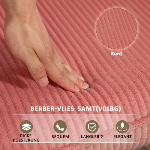 Fauteuil à Bascule, Cordage, Accoudoirs, Pieds En Bois, Rose, Pour Salon