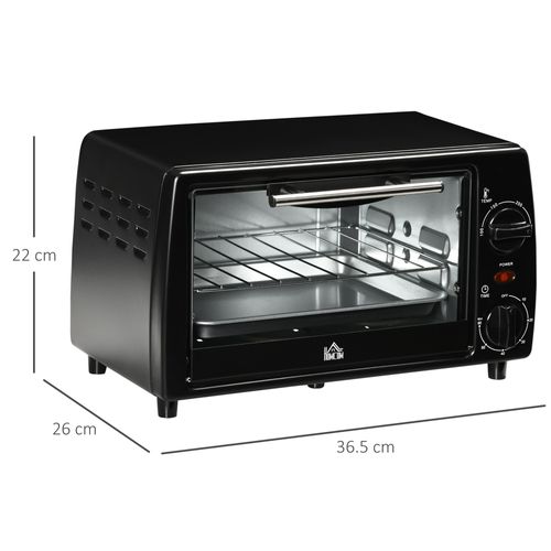 Mini Four 10l 750w Jusqu'à 230°c Avec Minuterie 60 Min, Noir