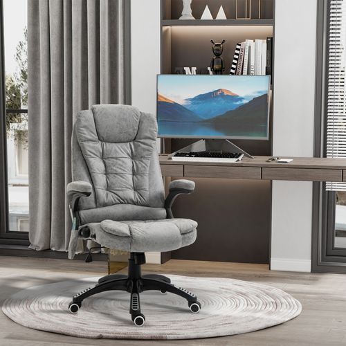 Chaise De Bureau Avec Fonction De Massage Et De Chaleur, Réglable En Hauteur, 6 Points De Massage