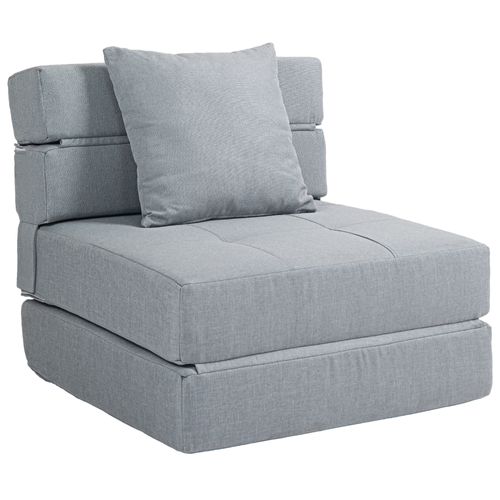 Fauteuil-lit 2-en-1 Pliable En Tissu, Fonction Lit, Charge 100 Kg, Pour Salon Et Chambre