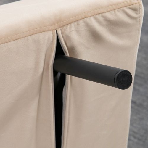 Canapé-lit Relax Avec Fonction Lit, Coussins, Dossier Inclinable, Beige, 63x73x81 Cm, Pour Salon