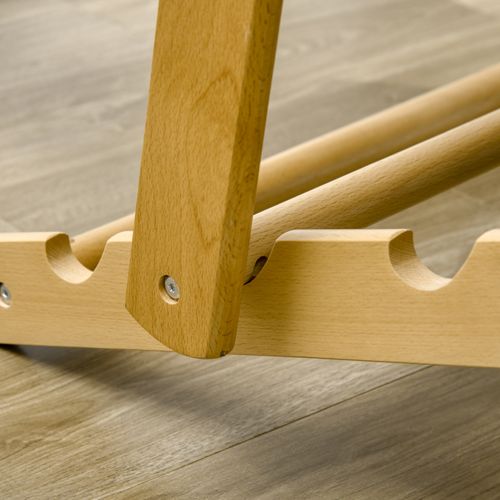 Fauteuil Lounge Lin Et Bois 1 PC Pliant, Repose Relax, 71x89x96 Cm,  Brun