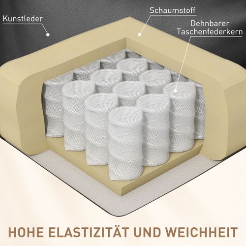 Fauteuil De Massage Inclinable 165°, 5 Modes, Repose-pieds, Télécommande, Similicuir, Noir