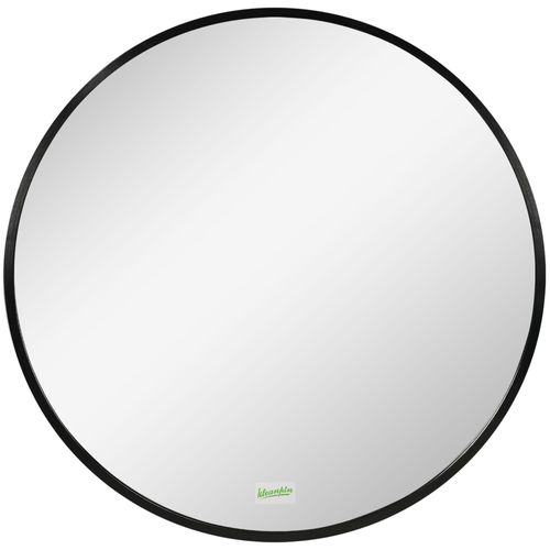 Miroir Rond Ø50 Cm Avec Cadre En Aluminium, Ip44, Pour Salon, Chambre, Salle De Bain